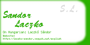 sandor laczko business card
